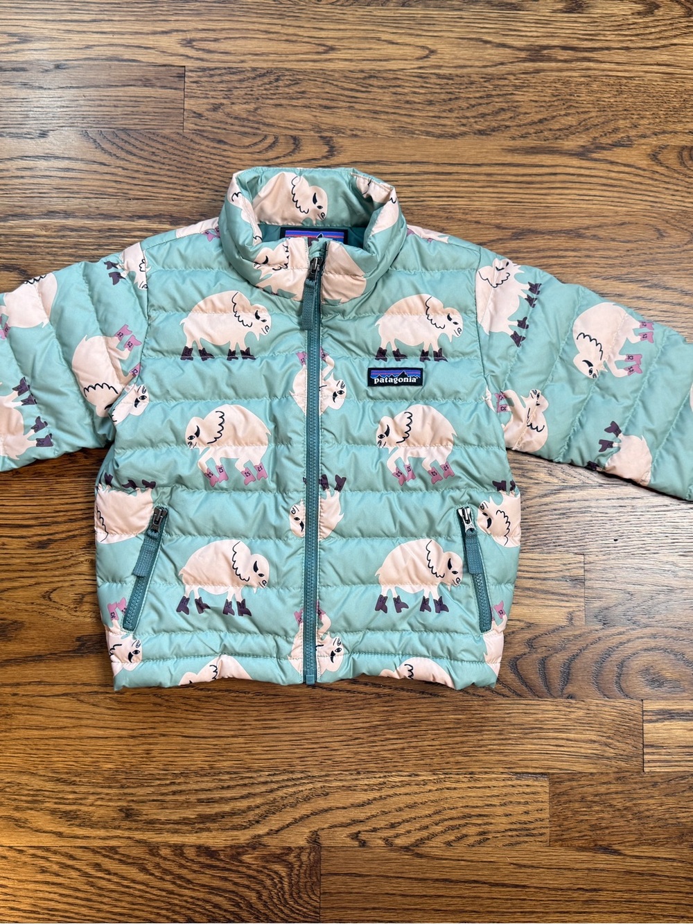 Patagonia Kids Girls Discontinued Buffalo Cowboy Boots Down Puffer Jacket 2T